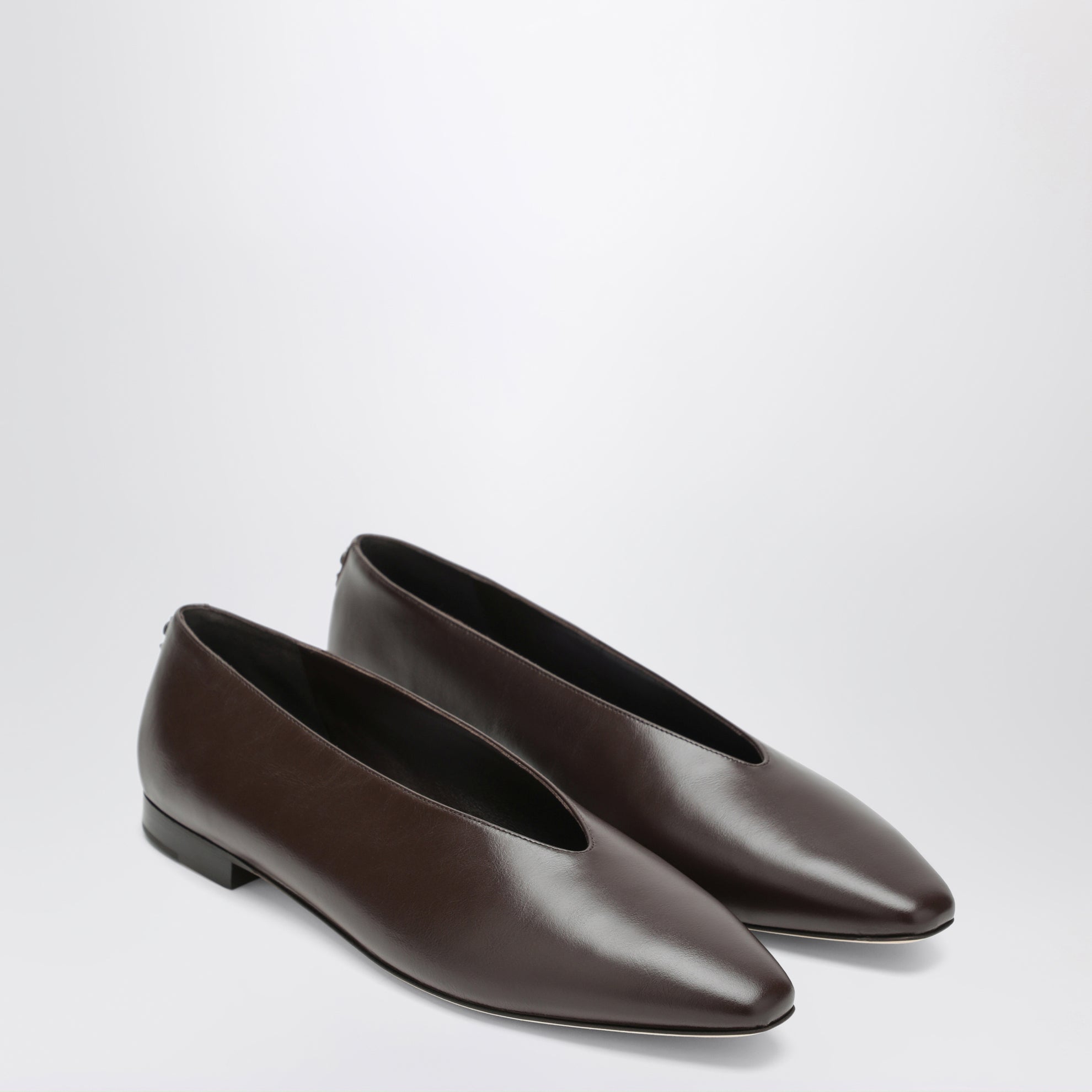 Ballerine Margot in pelle color cioccolato
