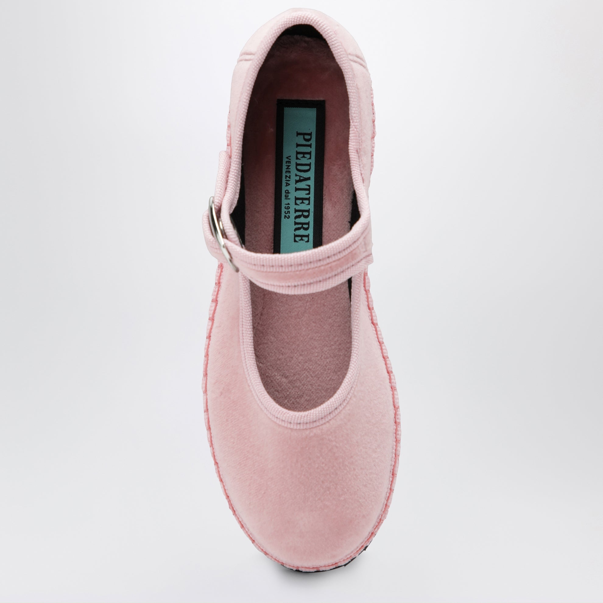 Chaussures Mary Jane en velours rose