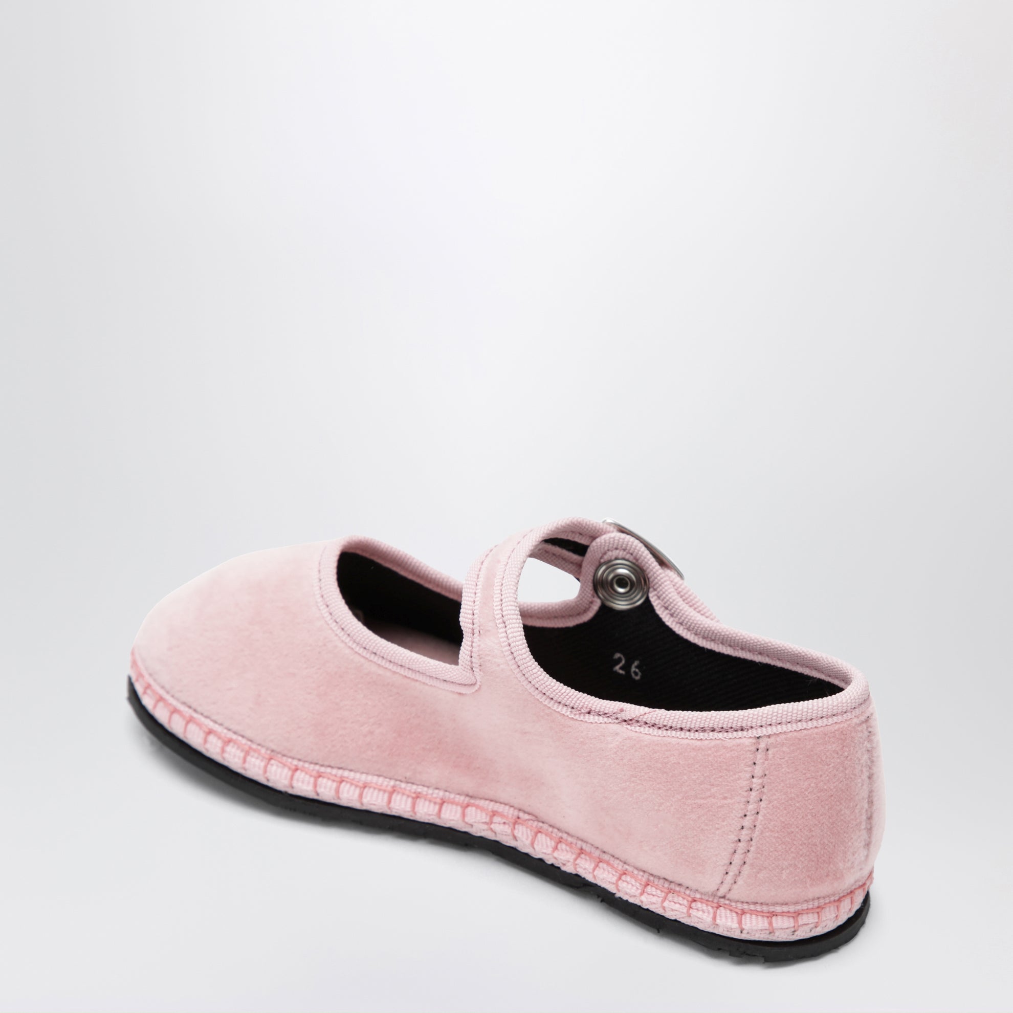 Chaussures Mary Jane en velours rose