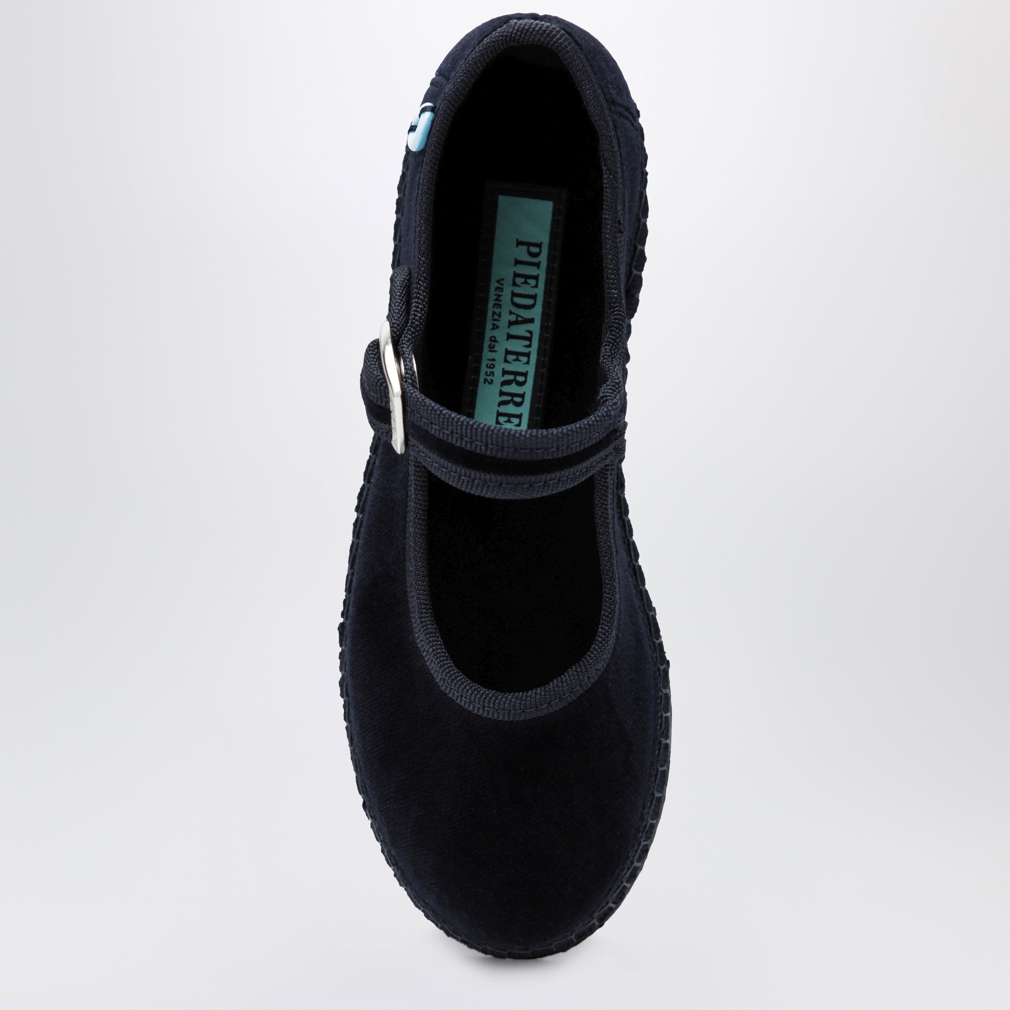 Blue velvet Mary Jane shoes