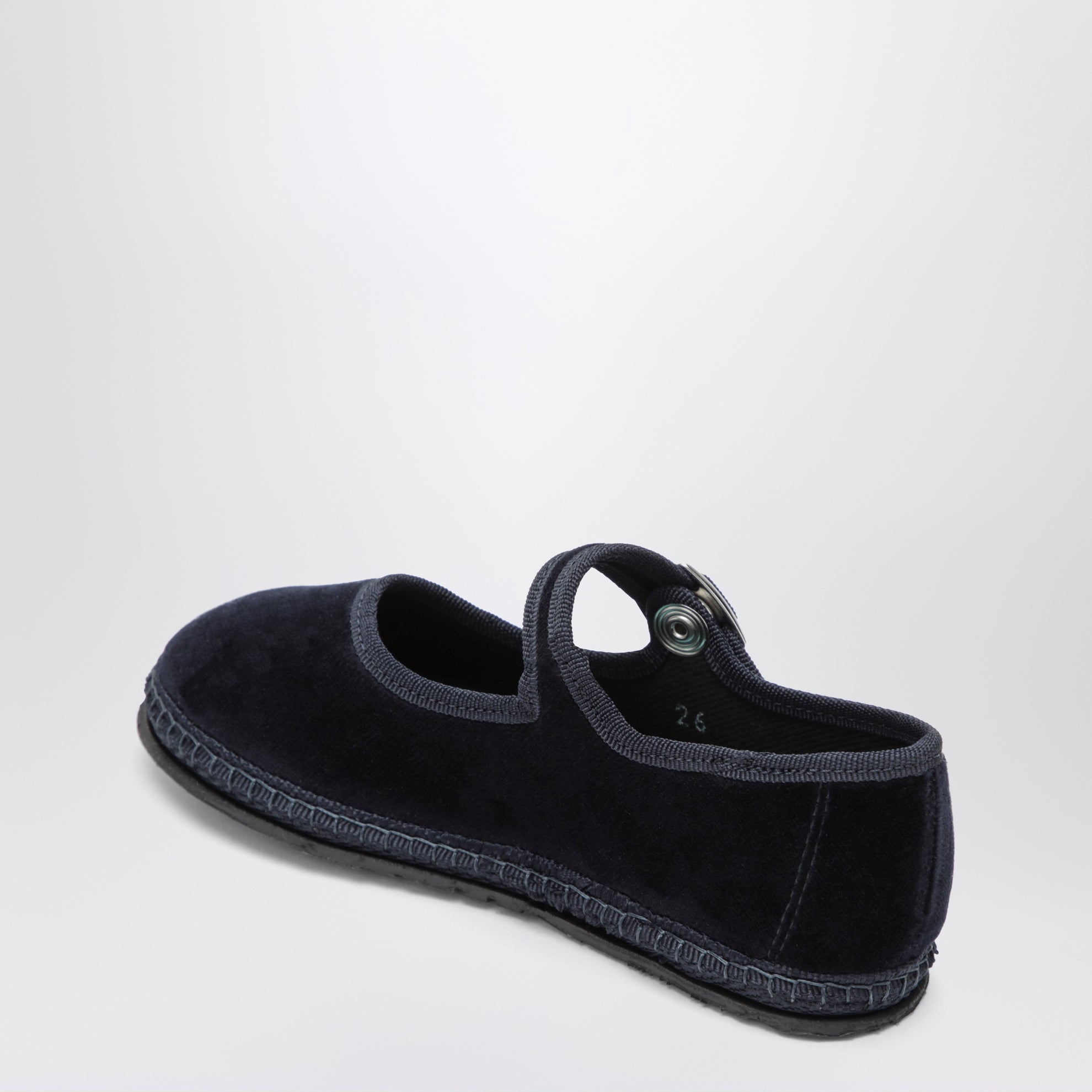 Blue velvet Mary Jane shoes