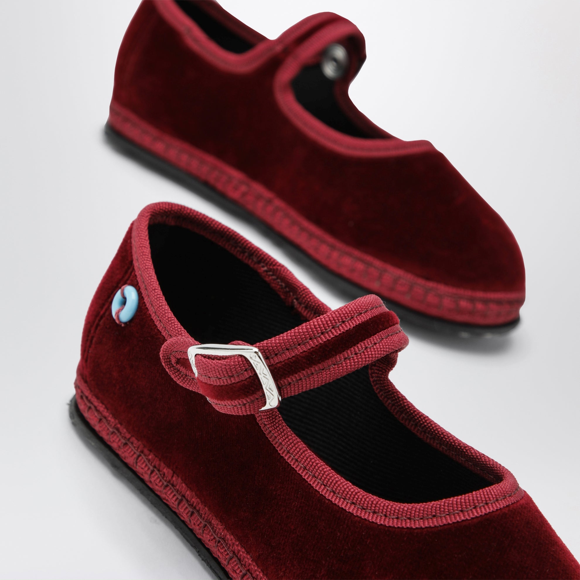 Mary Jane bordeaux in velluto