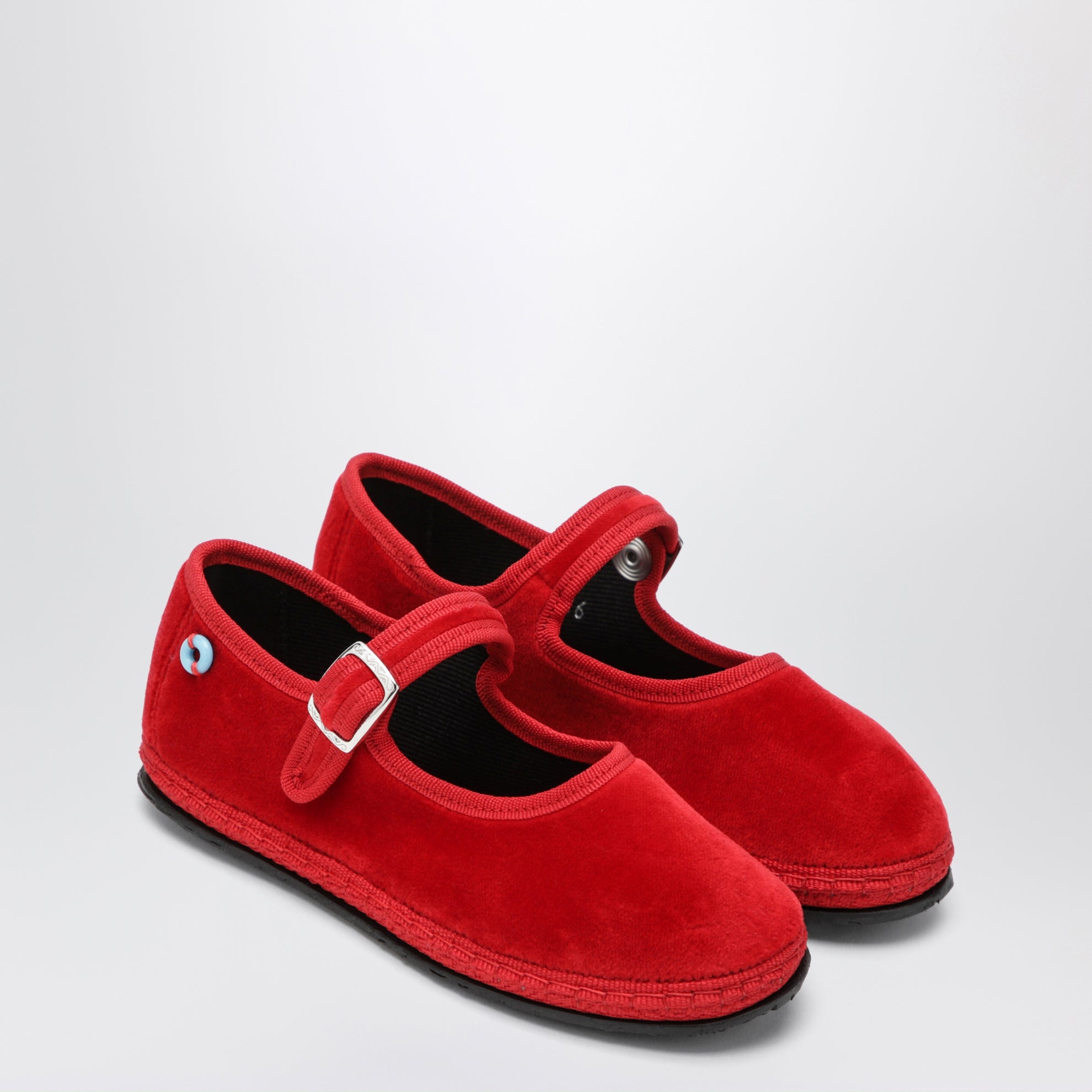 Mary-Jane-Schuhe aus rotem Samt
