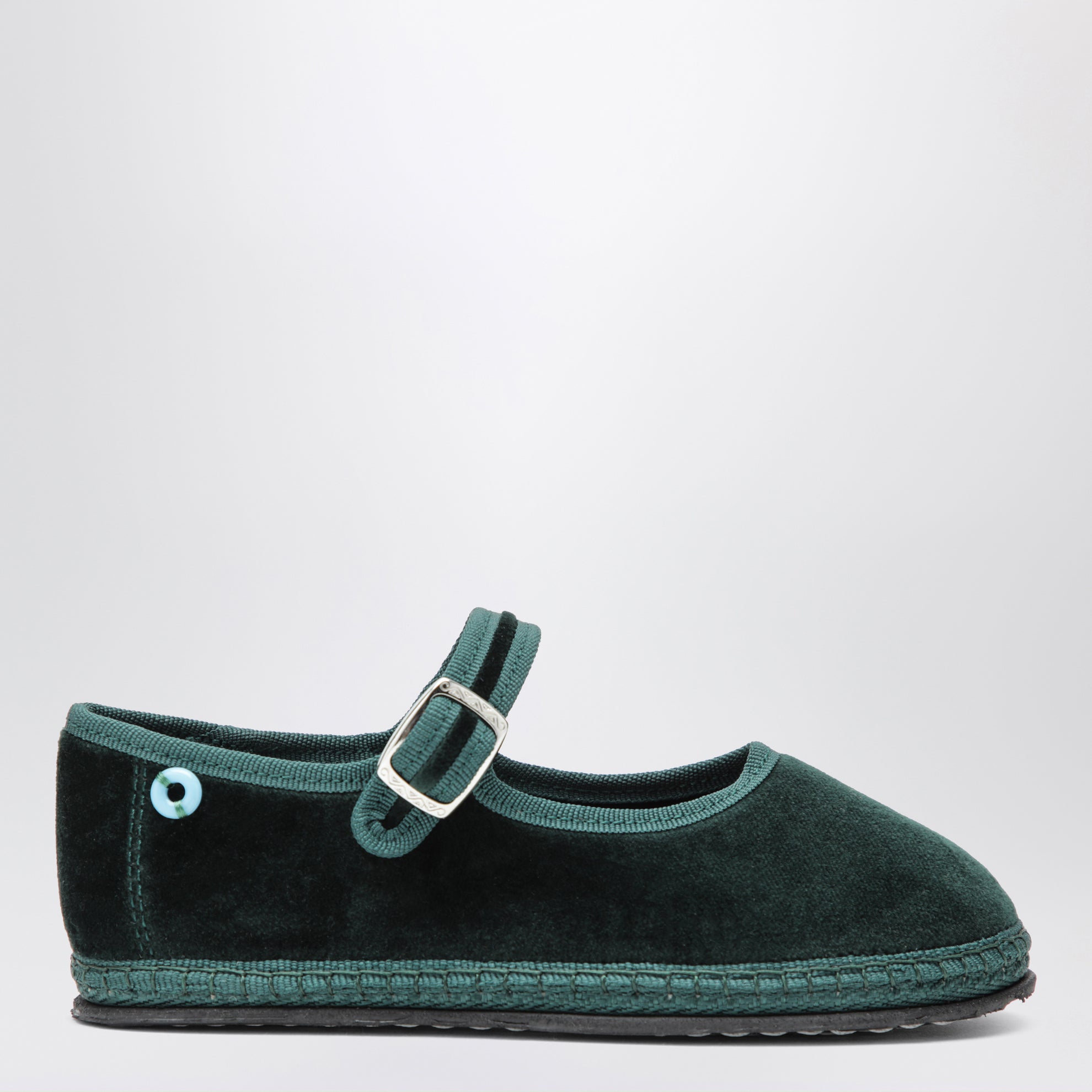 Carnia green Mary Jane in velvet
