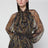 Ceinture marron en daim avec clous