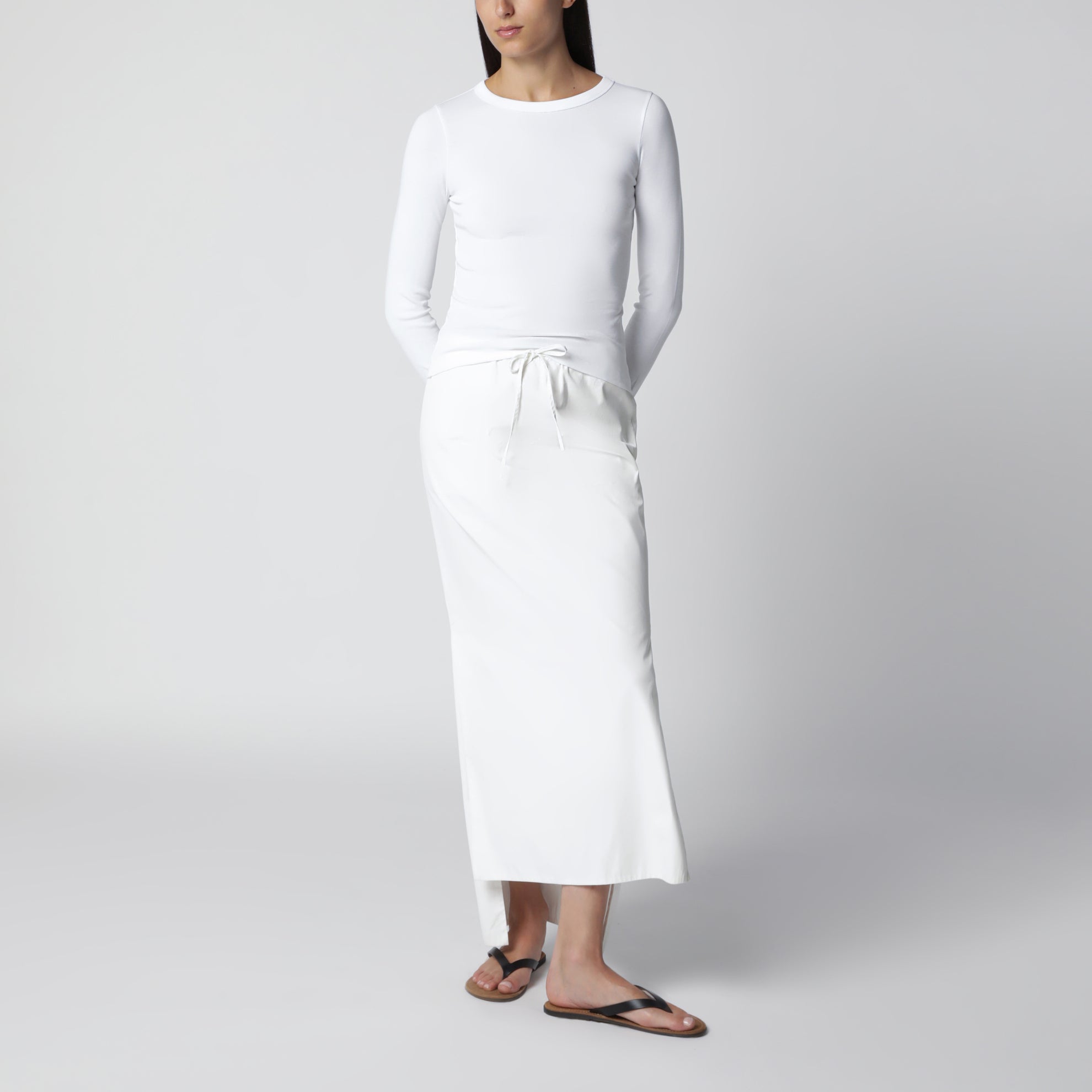 White Max Organic Cotton Long-Sleeve T-Shirt