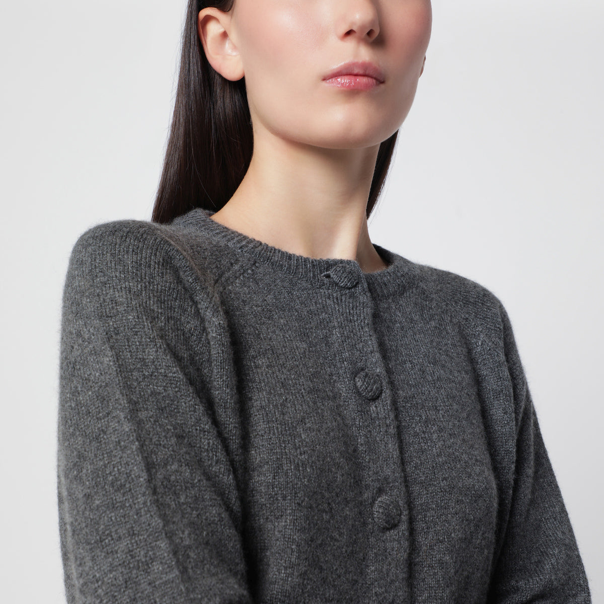 Cardigan Maxi Mila Grey 21 en cachemire