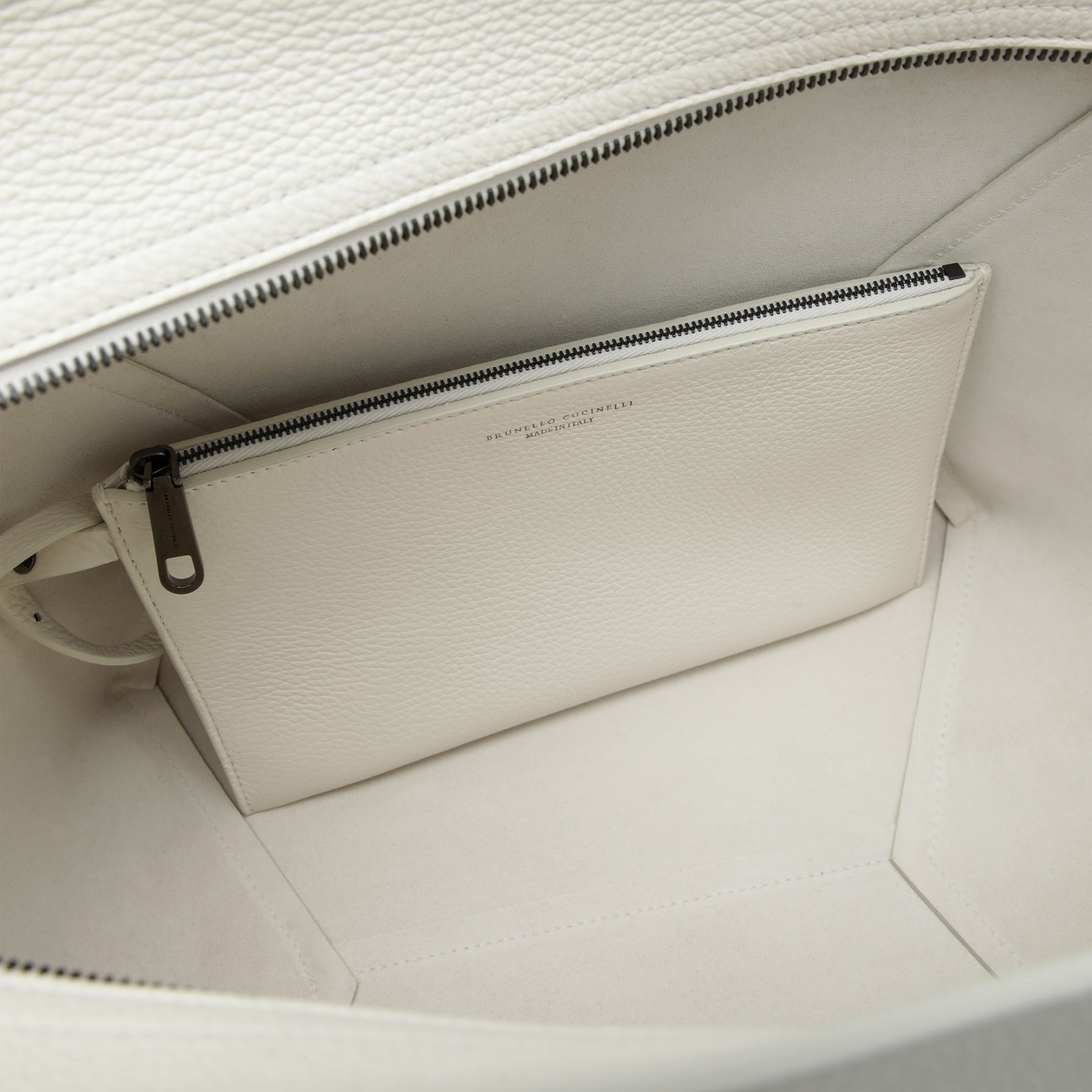 BC Duo bag in ivory leather