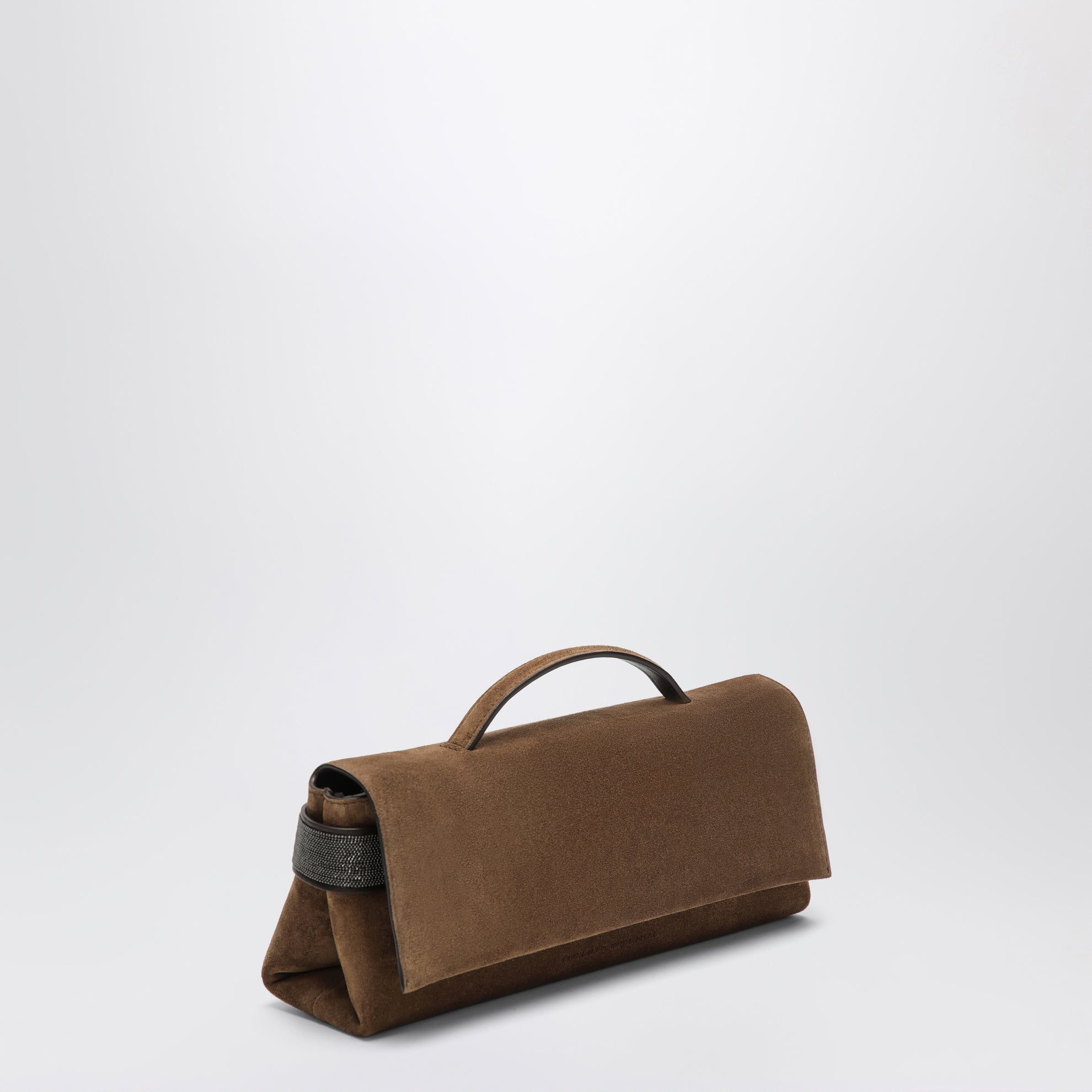 Pochette Essence caramel en daim
