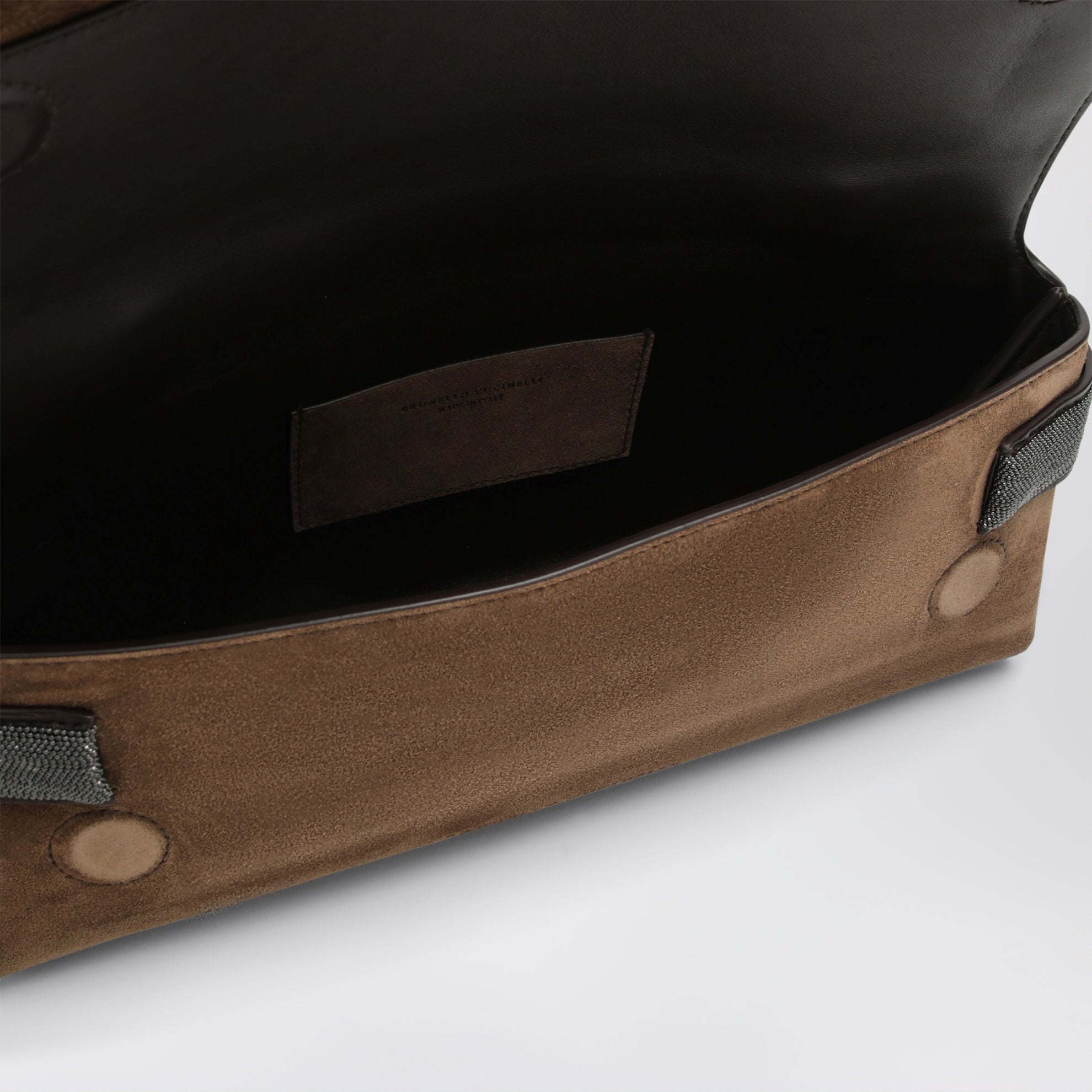Pochette Essence caramel en daim