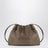 Borsa BC Duo Pouch grigio verde in suede con monile