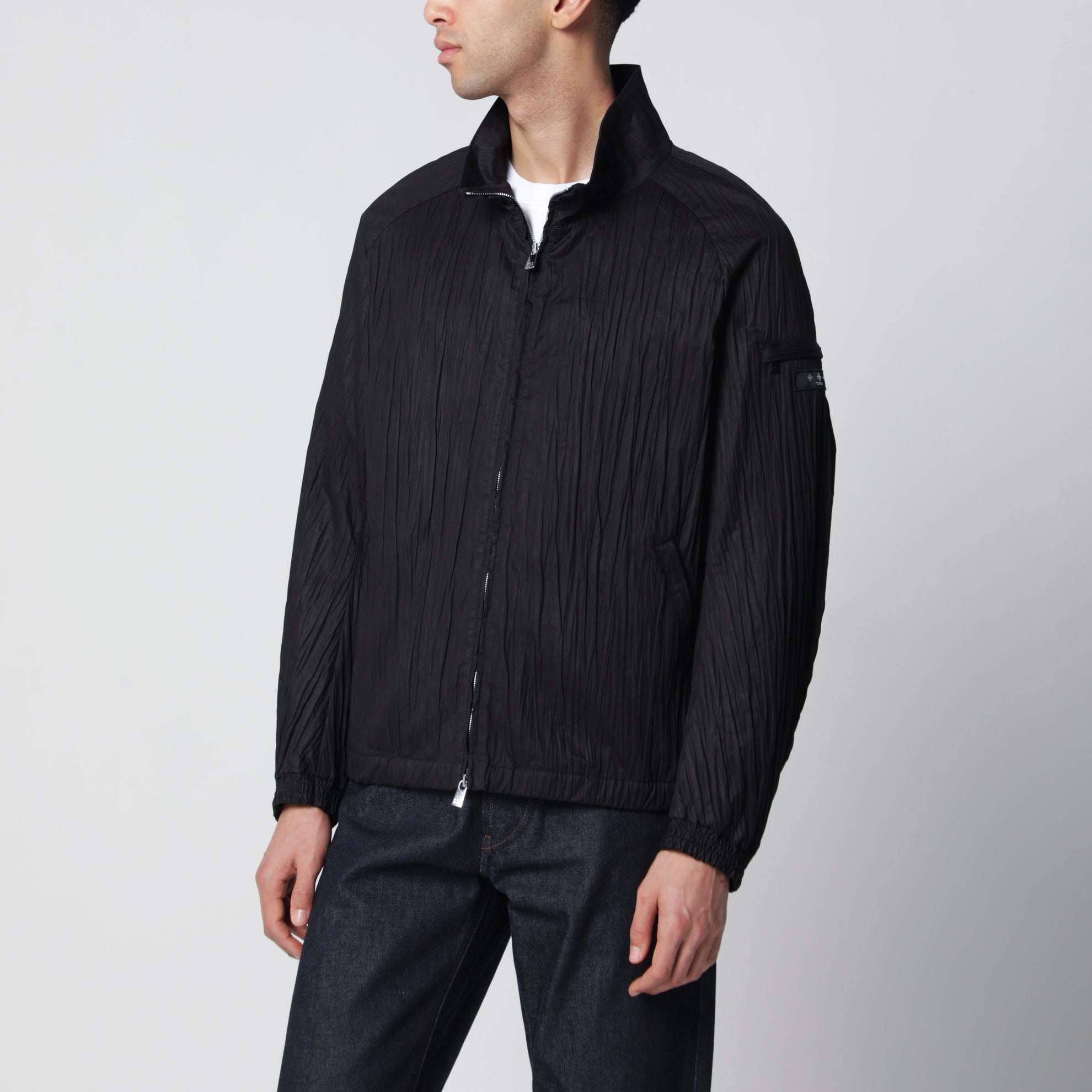 Black Leros jacket in cotton twill