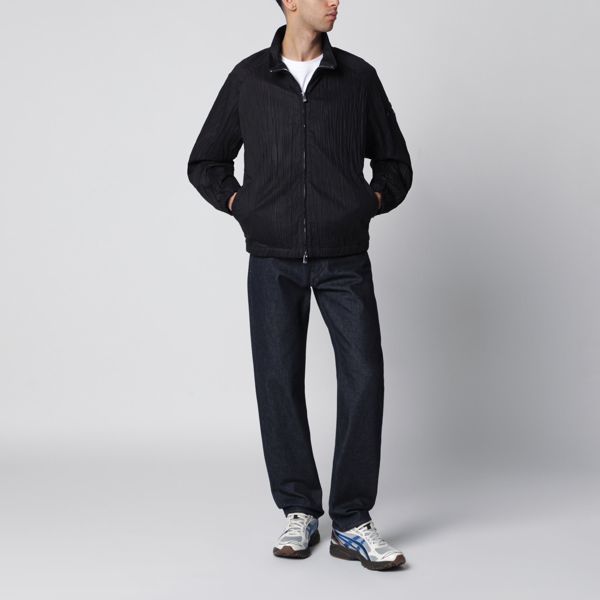 Black Leros jacket in cotton twill