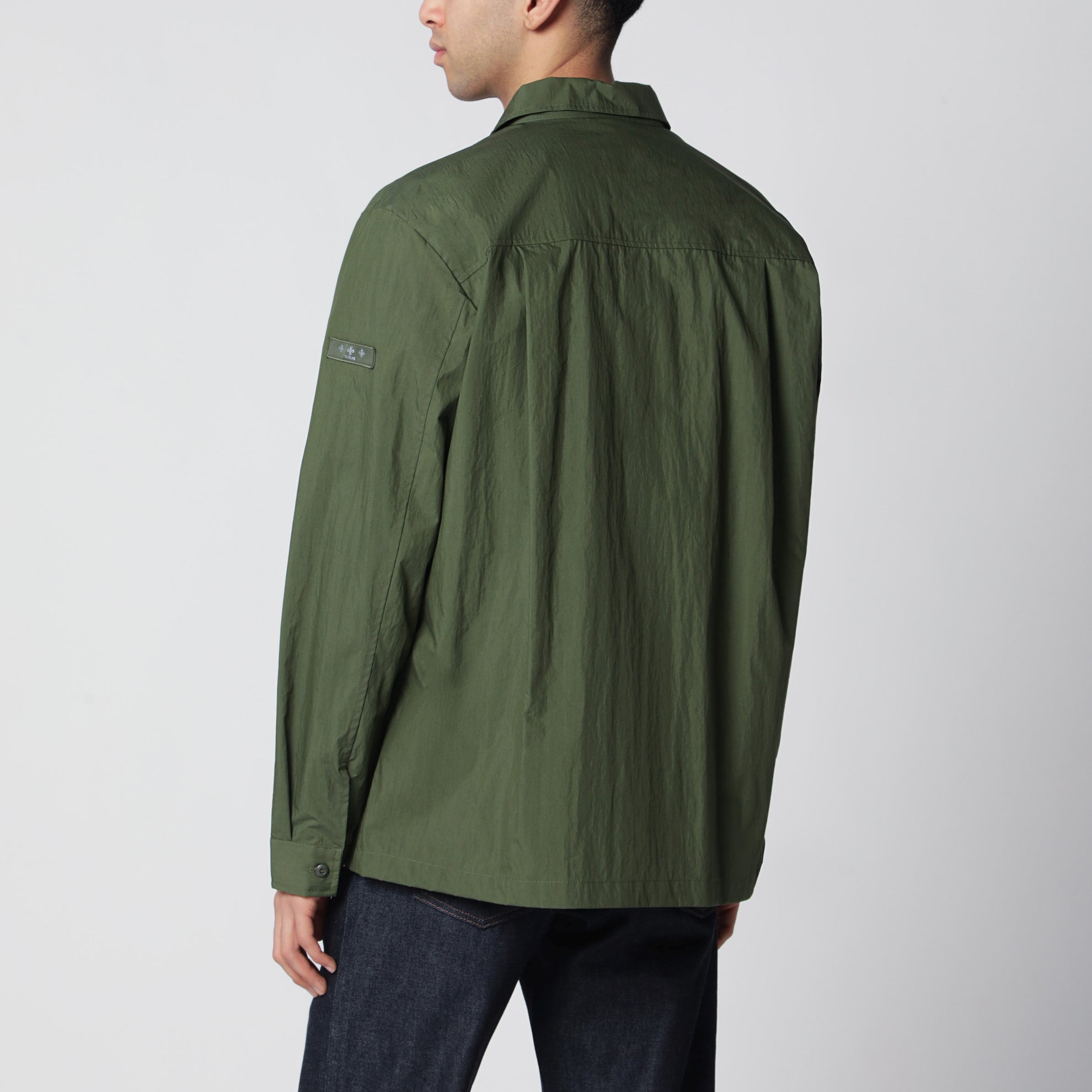 Khaki green Doris shirt in cotton blend