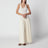 Robe longue Iliya en viscose et coton couleur crème