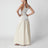 Robe longue Iliya en viscose et coton couleur crème