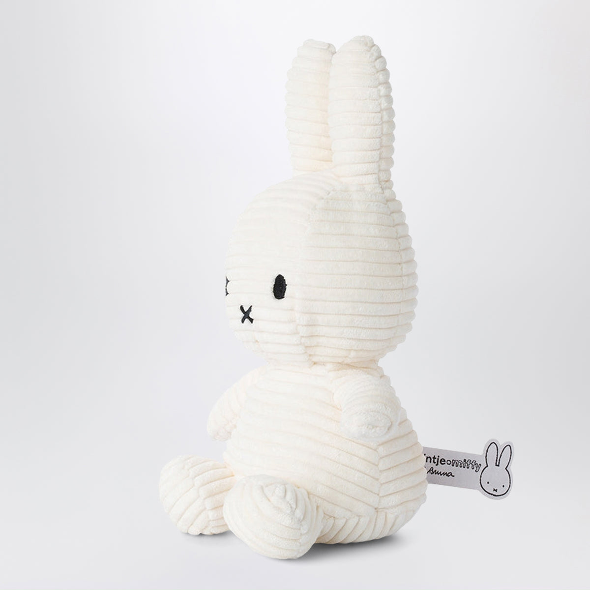 Peluche Miffy blanche en velours côtelé 23 CM