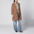 Wickelmantel aus Double-Wolle in Camel