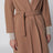 Wickelmantel aus Double-Wolle in Camel