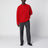 Red crew-neck sweater in alpaca blend