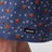 Popeline-Kleid mit blau/orangem Blumenprint