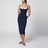 Abito midi aderente in jersey stretch blu