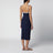 Abito midi aderente in jersey stretch blu