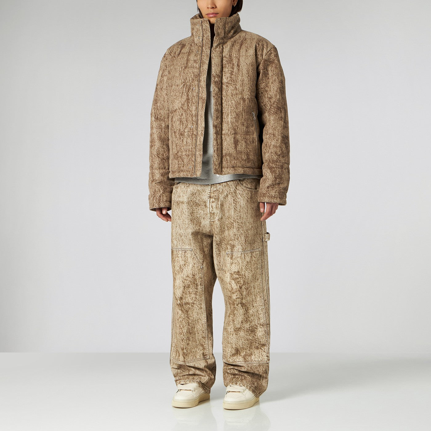 Doudoune 1989 en denim imprimé camo