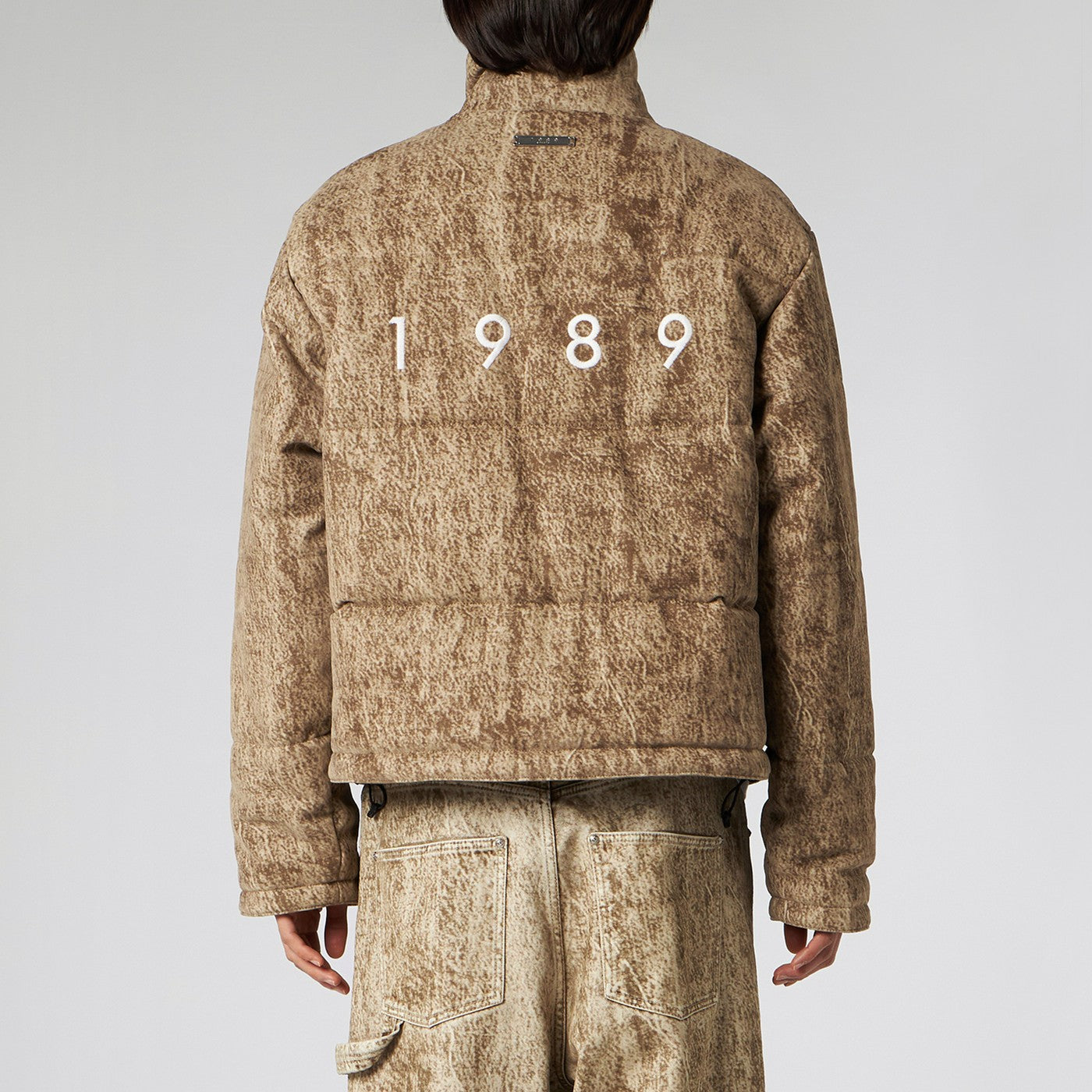 Doudoune 1989 en denim imprimé camo