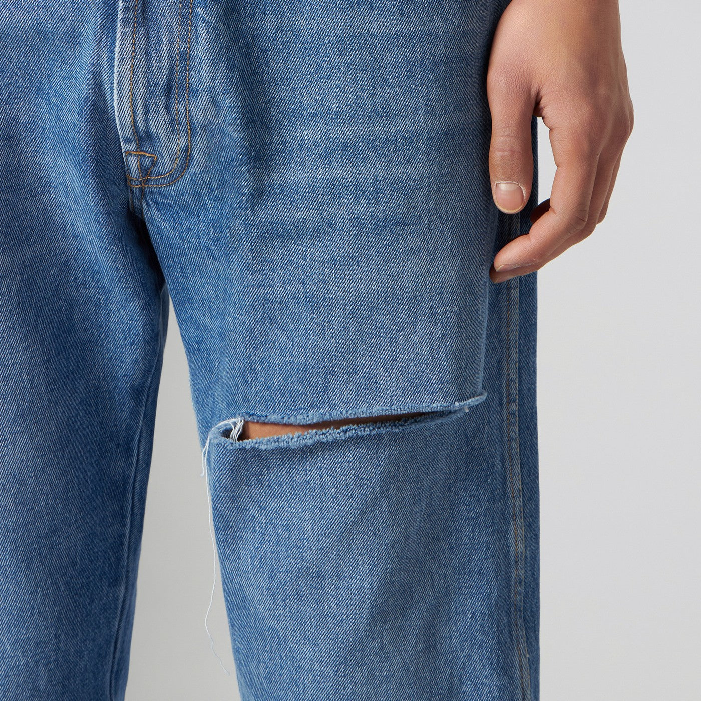 Regular denim pants blue