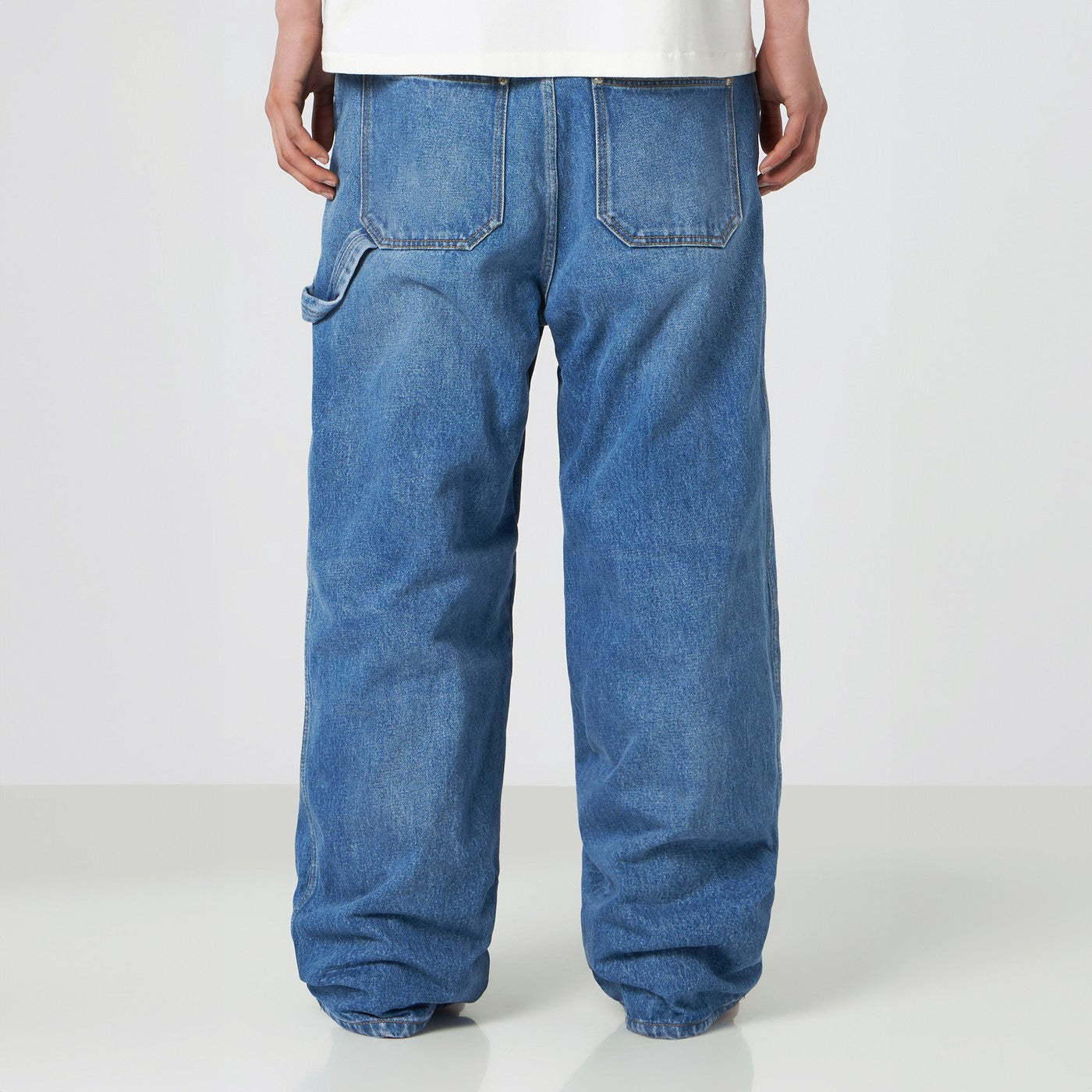 Pantalon en denim bleu