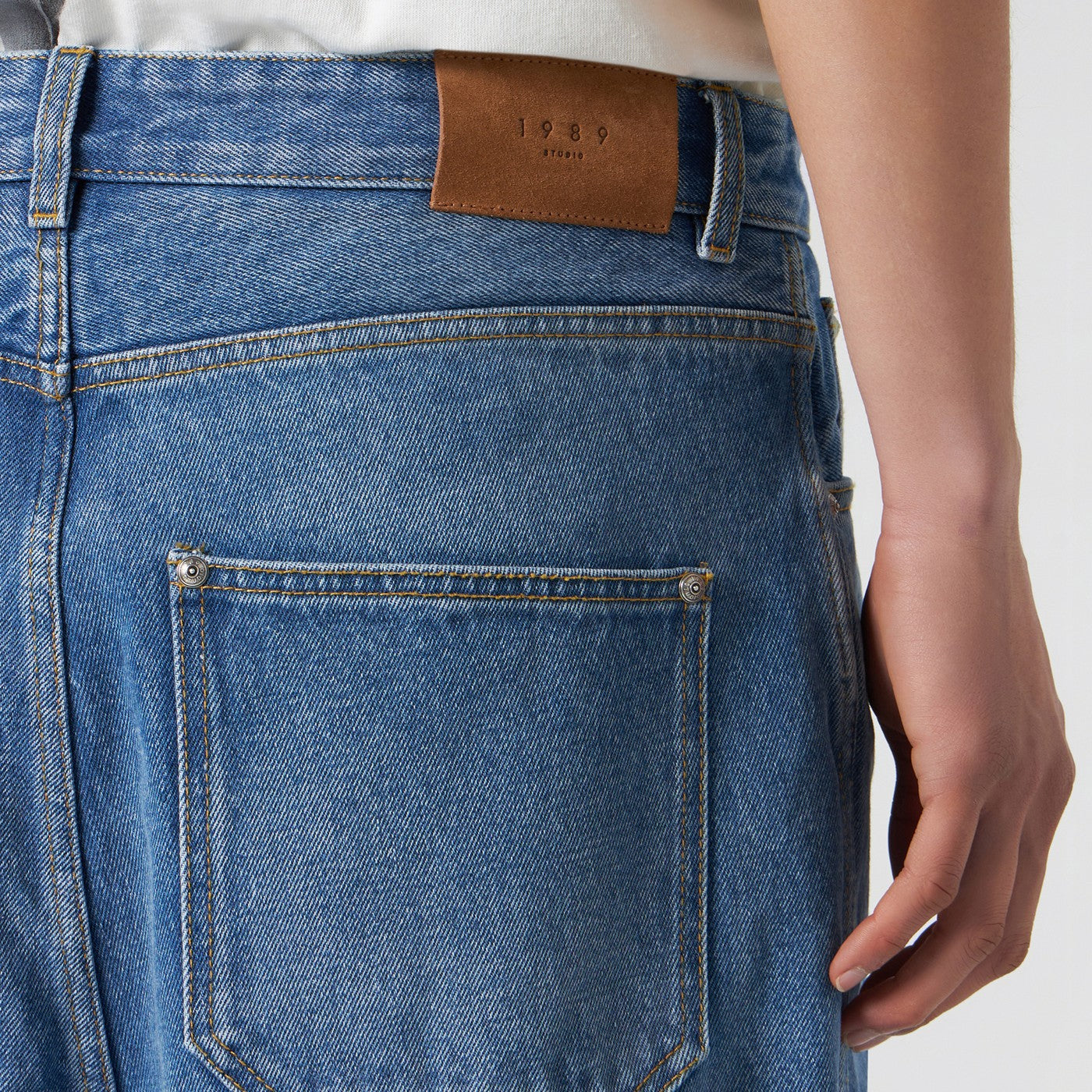 Pantalon en denim bleu