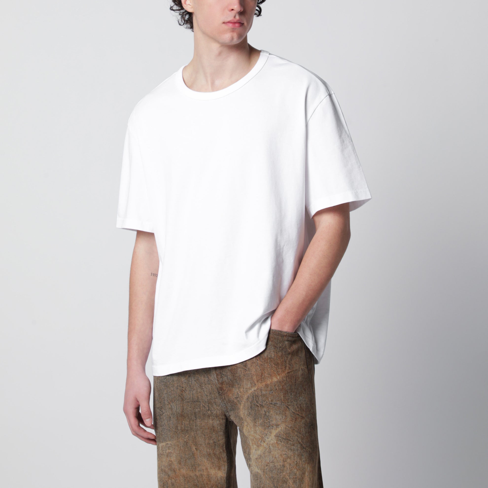 T-shirt Mauro bianca in cotone organico