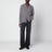 Chemise grise en coton effet froissé