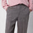 Beige mélange tailored trousers in wool