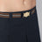 Pleated blue miniskirt