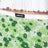 Green skirt with floral pattern