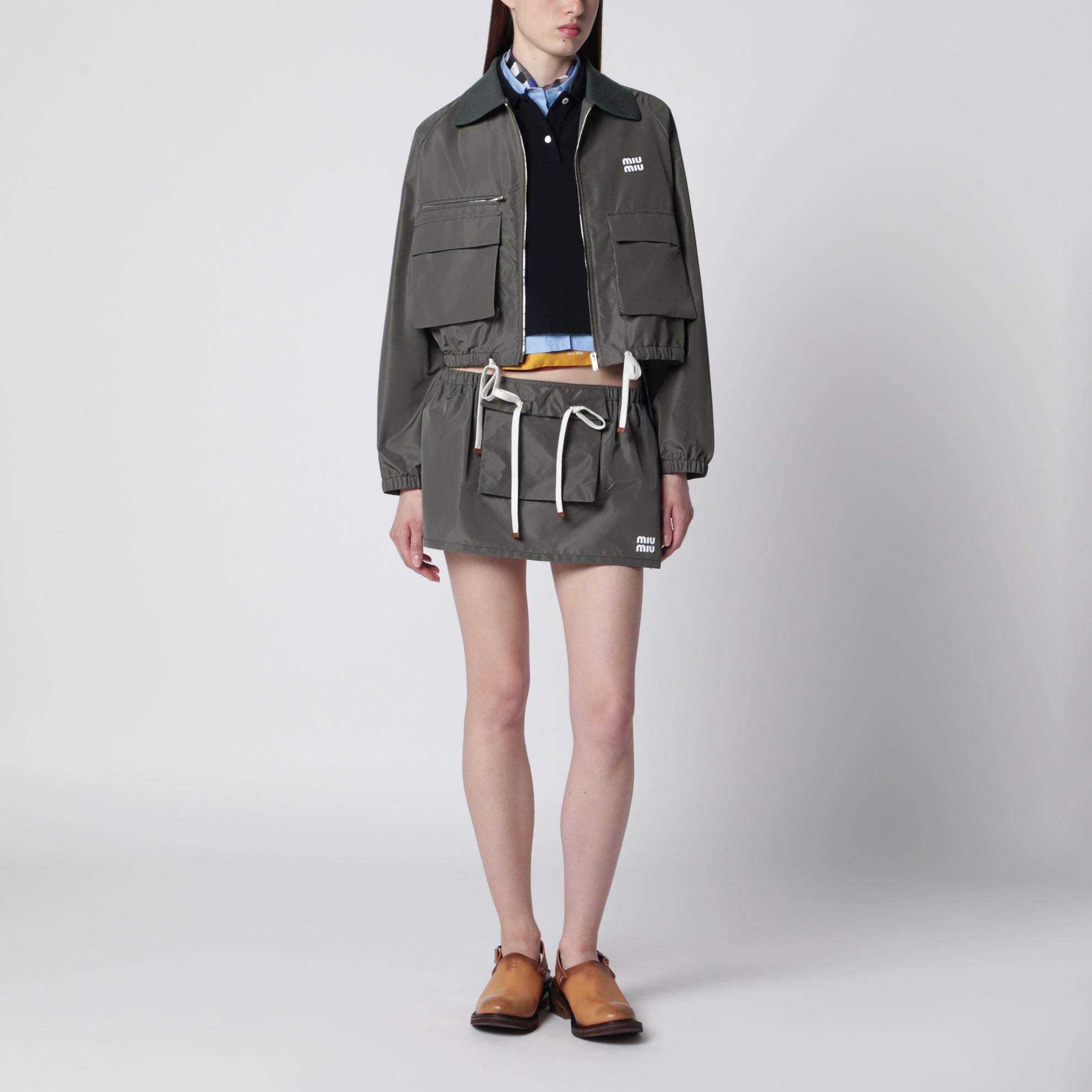 Tela Tec miniskirt with front pocket