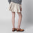 Pongé tech mini skirt in recycled polyester, opal