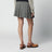 Grey/sand checked pleated mini skirt