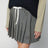 Grey/sand checked pleated mini skirt