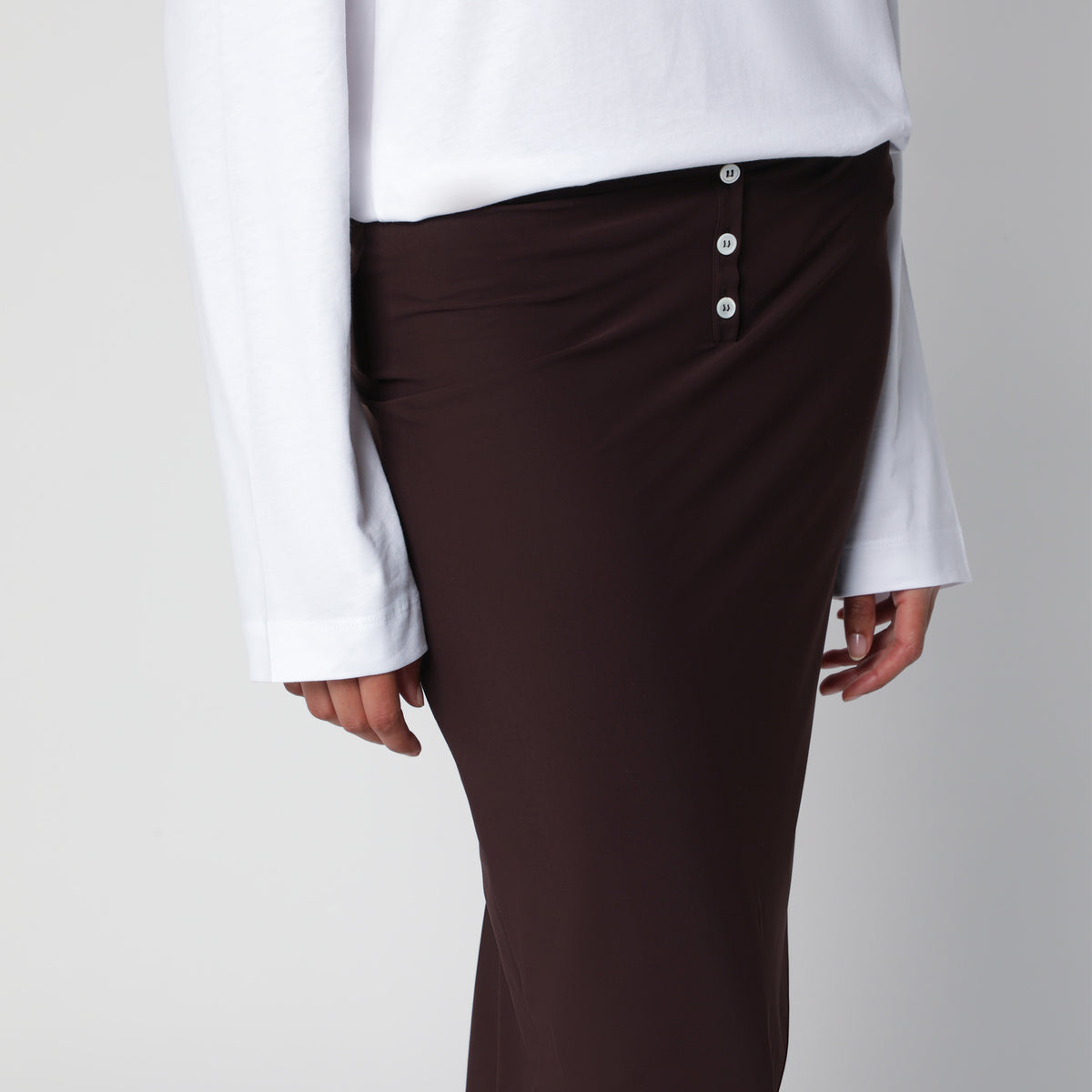 Ebano midi skirt in jersey
