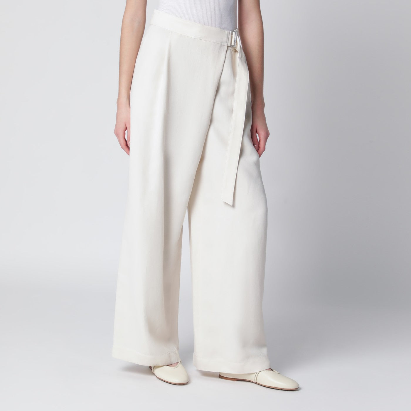 Pantalon portefeuille sartorial coloris écru