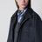 Veste hématite en gabardine et cuir