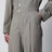 Pantaloni con pince in twill di cotone kaki