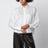 White and black striped silk shirt