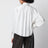 White and black striped silk shirt