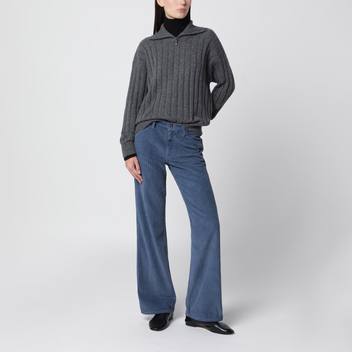 Michel Bi Grey 21 Rollkragenpullover aus Kaschmir