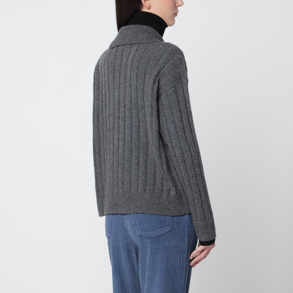 Michel Bi Grey 21 Rollkragenpullover aus Kaschmir