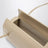 Hellbeige Mie Schultertasche aus gebürstetem Leder